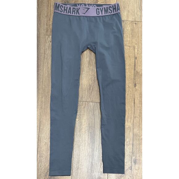 Gymshark Fit legging Workout Running Pants Charcoal Gray /lavender Purple SMALL - Picture 1 of 1